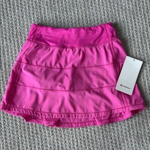 Lululemon Sonic Pink Pace Rival MR Skirt *Long